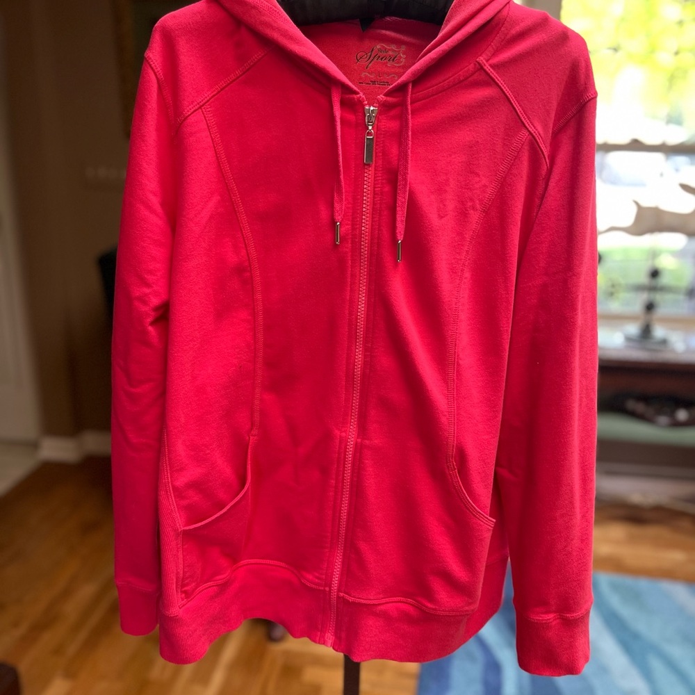 Macy’s Style & Co Sport cotton/poly zippered hoodie jacket❣️